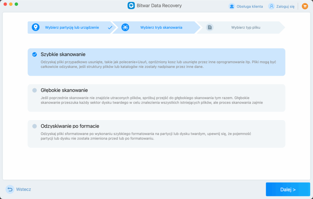 Bitwar data recovery for Mac 2