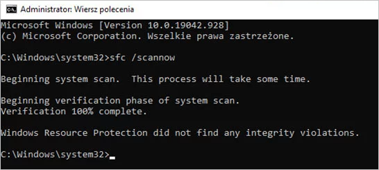Wiersz polecenia-sfc