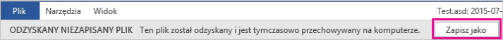 plik - Zapisz jako