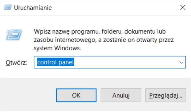 control panel