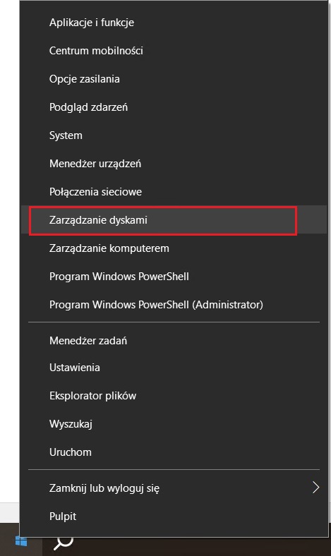 Zarządzanie dyskami