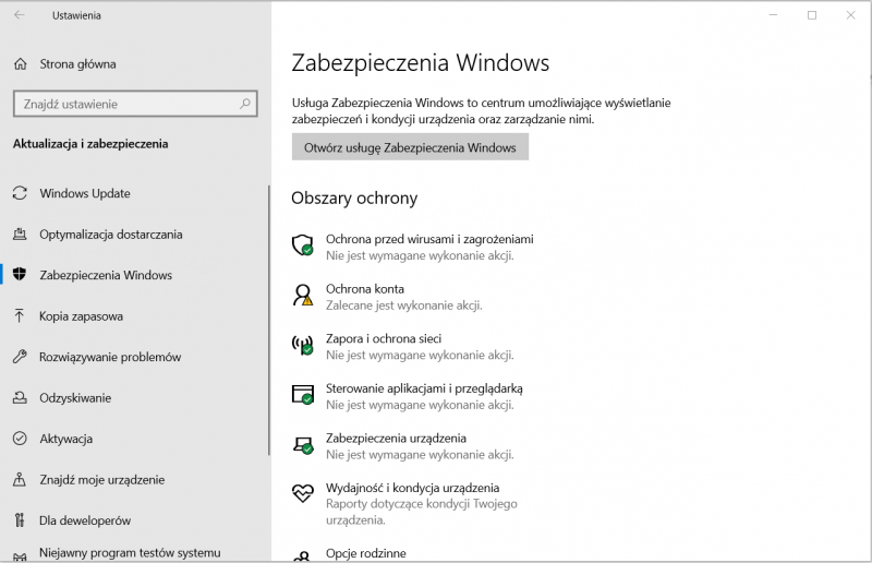 Ochrona przed wirusami i zagrożeniami 