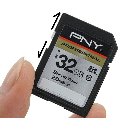 Usunięcie blokady zapisu z karty SD GoPro