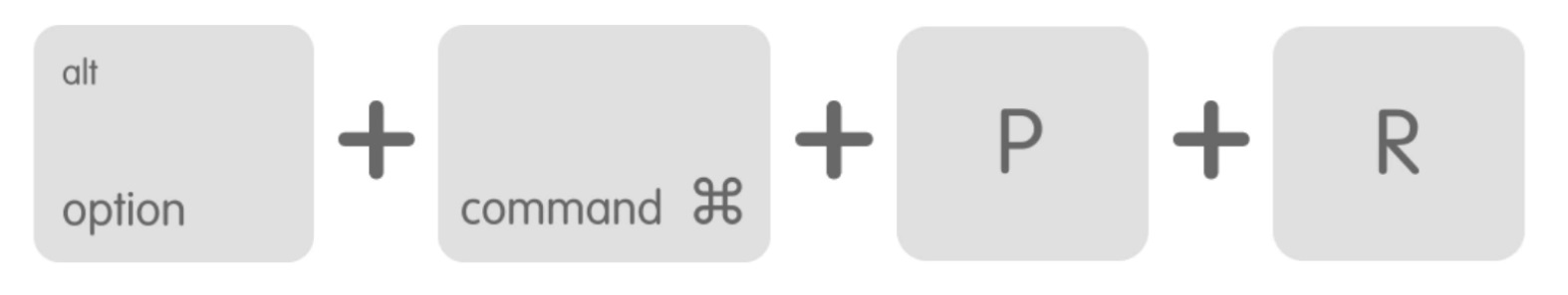 mac-option+command+p+r